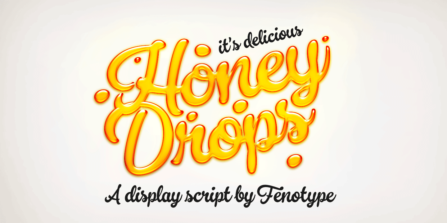 Пример шрифта Honey Drops